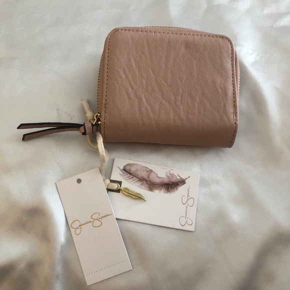 Jessica Simpson Jaclyn Small ZA Faux Leather Wallet Color Powder Blush NWT - Picture 6 of 14